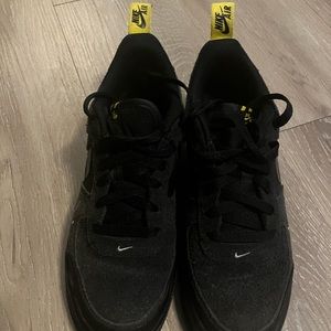 Nike Air Force 1 low  Cut out swoosh black size 7 M